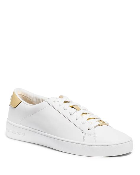 michael kors irving lace up gold|MICHAEL Michael Kors Lace Up Sneakers .